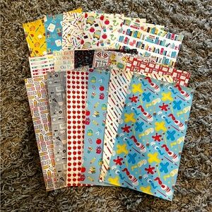 Colorful Patterned Faux Leather Set